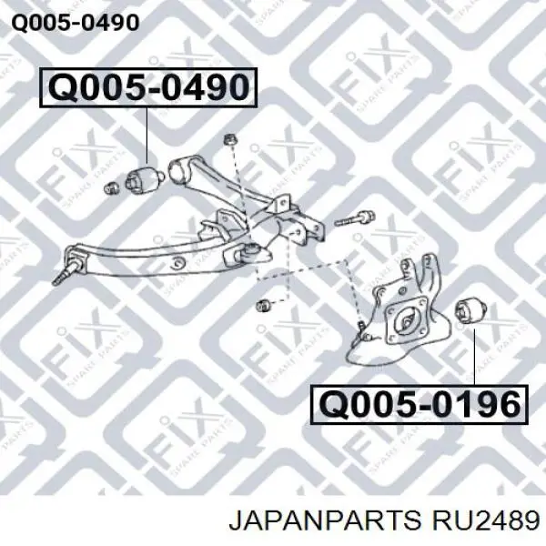 Сайлентблок заднього нижнього важеля Japan Parts RU2489 ціна, від 7.60 USD