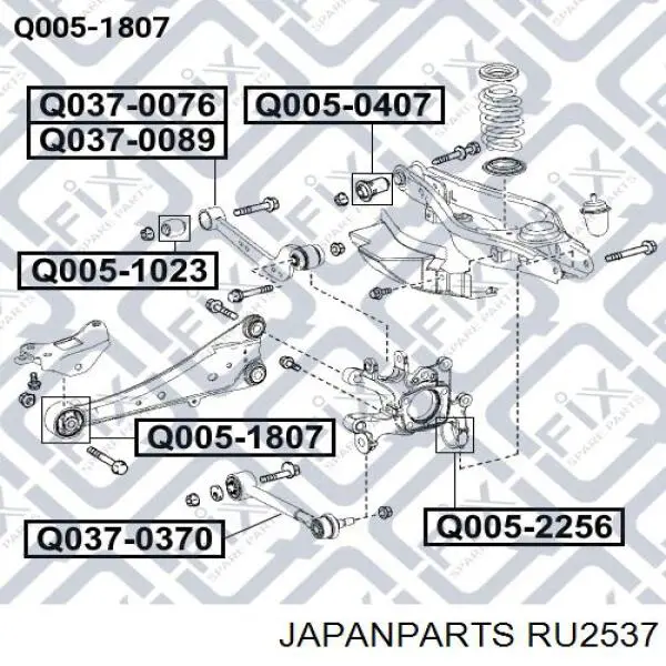 RU2537 Japan Parts Сайлентблоки поздовжніх важелів передньої підвіски