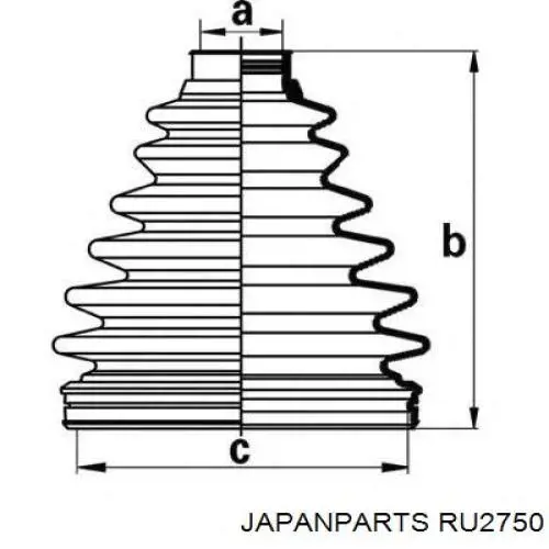 Сайлентблок (подушка) редуктора заднього моста, задній Japan Parts RU2750 ціна, від 26.58 USD