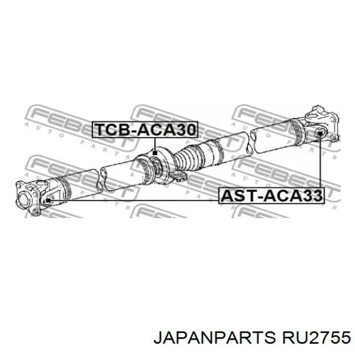RU2755 Japan Parts підвісний підшипник карданного валу
