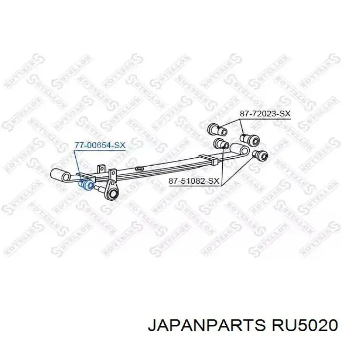 Купити RU5020 Japan Parts Сайлентблок ресори, передній