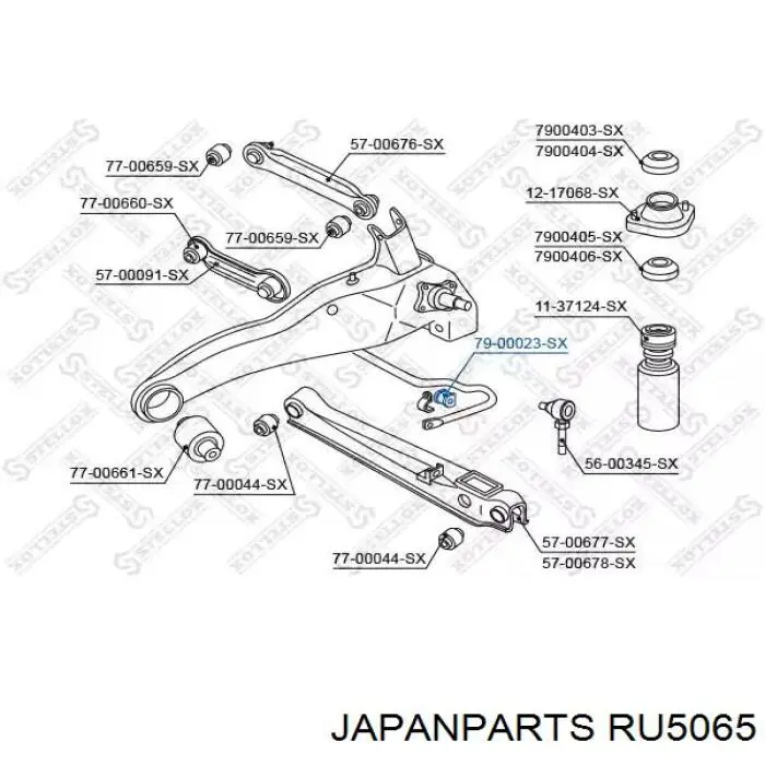 Купити RU5065 Japan Parts Опора стабілізатора