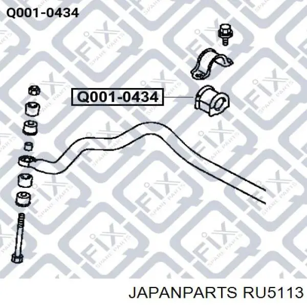 Втулка переднього стабілізатора RU5113 Japan Parts