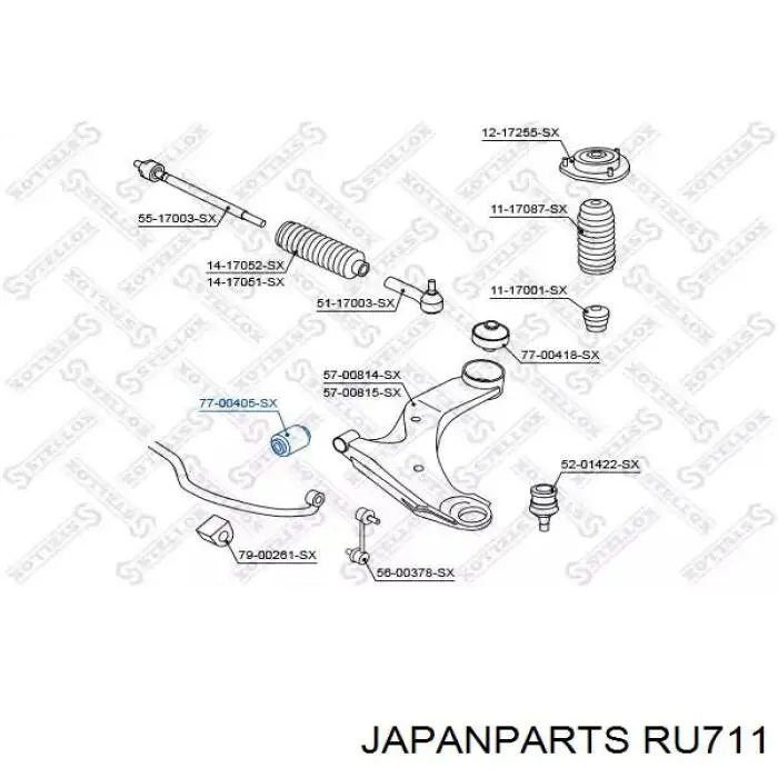 Купити RU711 Japan Parts Сайлентблок передньої підвіски
