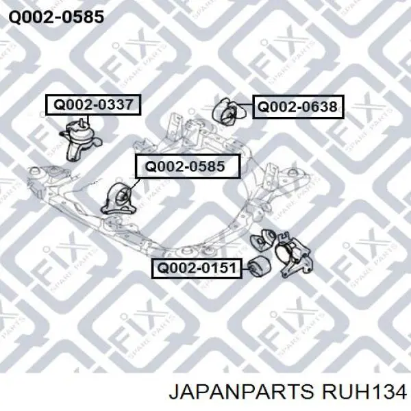 Подушка двигуна передня RUH134 Japan Parts