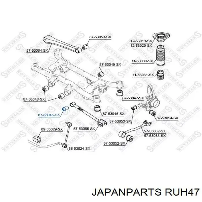 Сайлентблок переднього важеля RUH47 Japan Parts