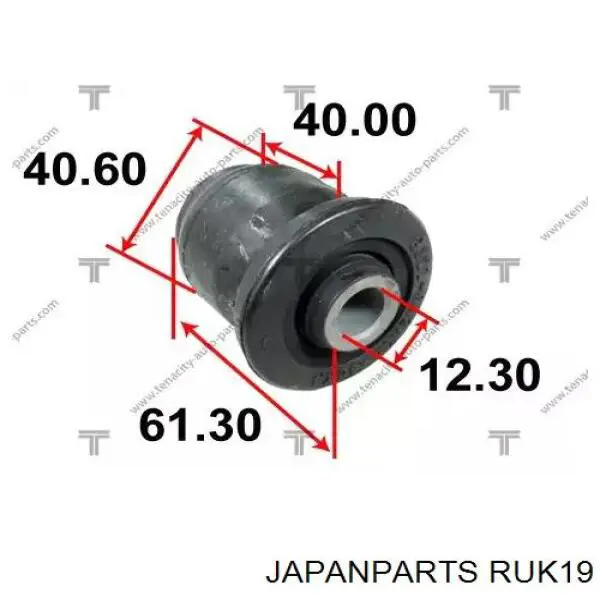 Сайлентблок переднього важеля RUK19 Japan Parts