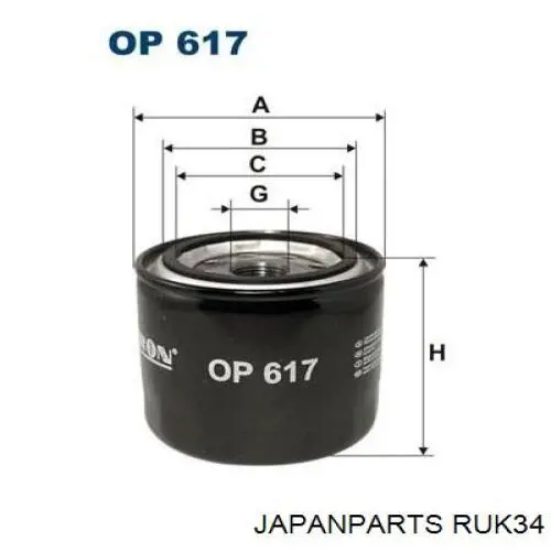Втулка переднього стабілізатора Japan Parts RUK34