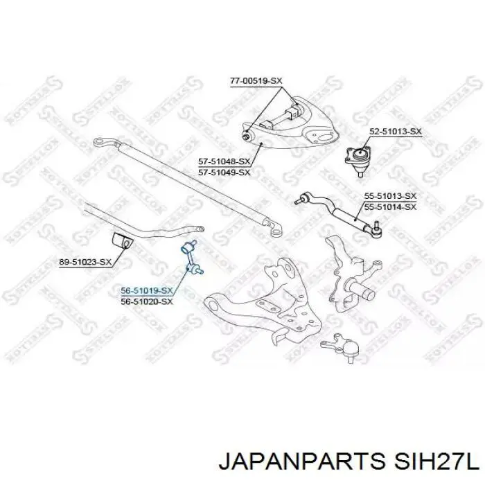 Яйця стабілізатора переднього Japan Parts SIH27L