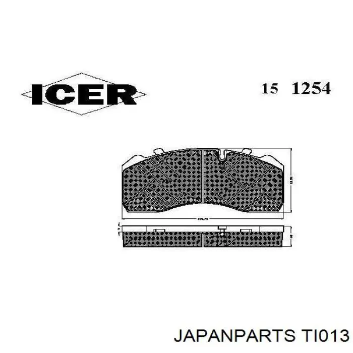TI013 Japan Parts Зовнішній наконечник рульової тяги