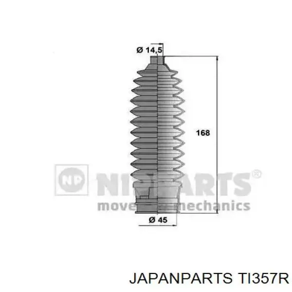 Накінечник рульової тяги, зовнішній Japan Parts TI357R