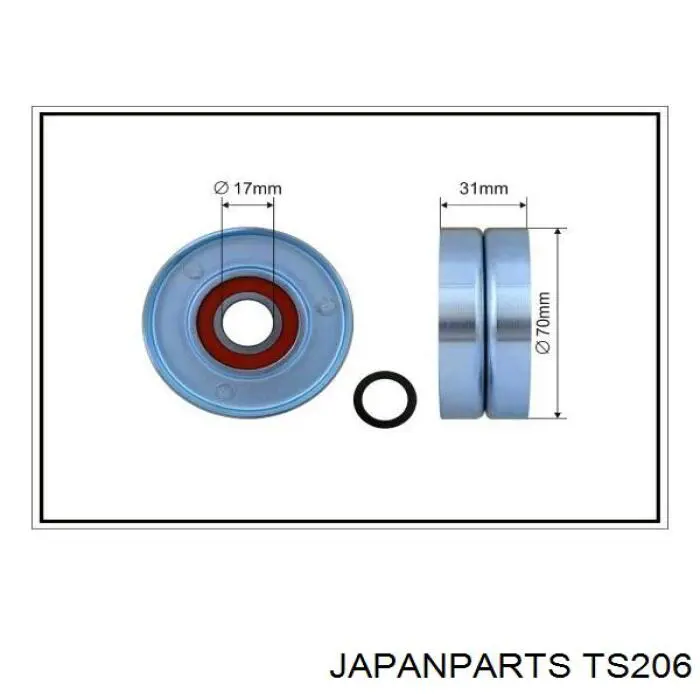 Натягувач приводного ременя Japan Parts TS206 ціна, від 41.99 USD