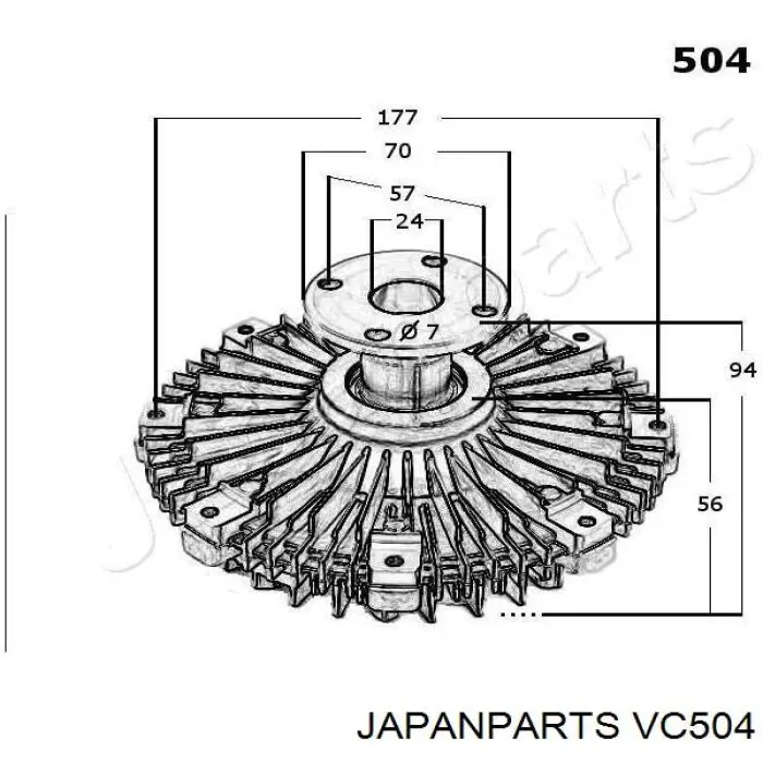 VC504 Japan Parts вискомуфта, вязкостная муфта вентилятора охолодження