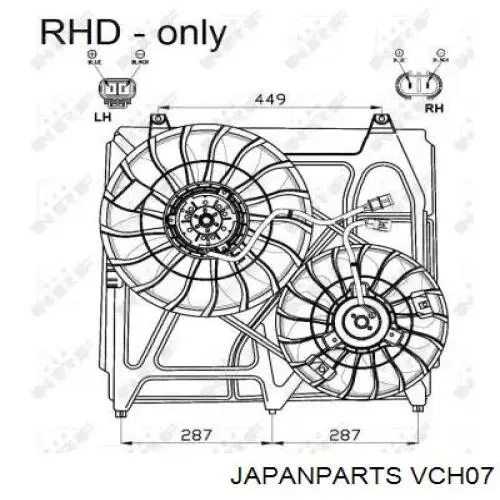 VCH07 Japan Parts Гідромуфта приводу вентилятора