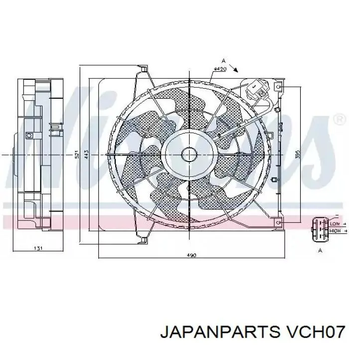 В'язкова муфта вентилятора Japan Parts VCH07 ціна, від 25.87 USD