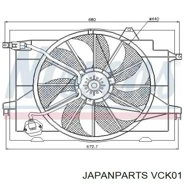 Вискомуфта вентилятора VCK01 Japan Parts