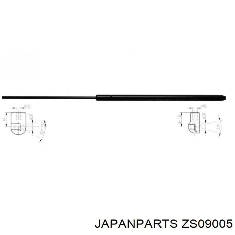 Амортизатор кришки багажника/ двері 3/5-ї задньої ZS09005 Japan Parts