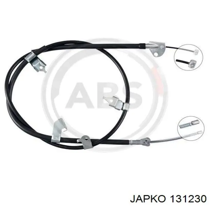 Трос стоянкового гальма задній лівий Japko 131230 ціна, від 23.64 USD