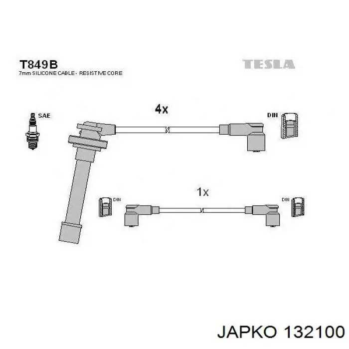 Дроти запалювання Nissan/Infiniti 2245071J25 ціна, від 30.38 USD