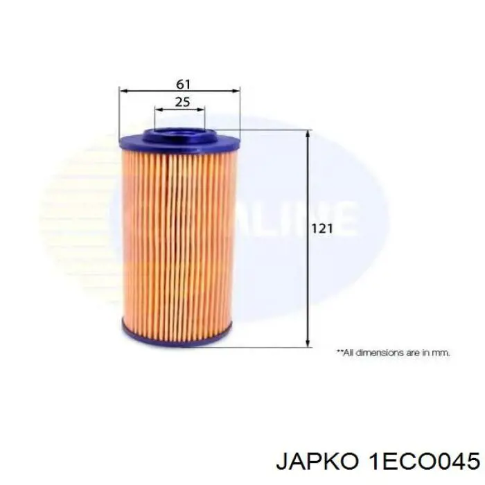 1ECO045 Japko фільтр масляний