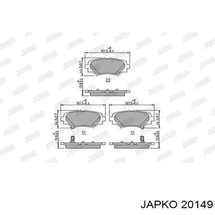 Елемент повітряного фільтра Japko 20149 ціна, від 3.83 USD