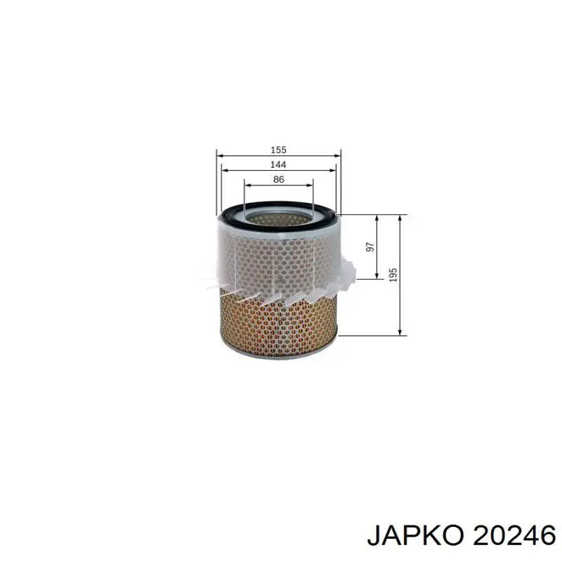 Елемент повітряного фільтра Japko 20246 ціна, від 8.38 USD