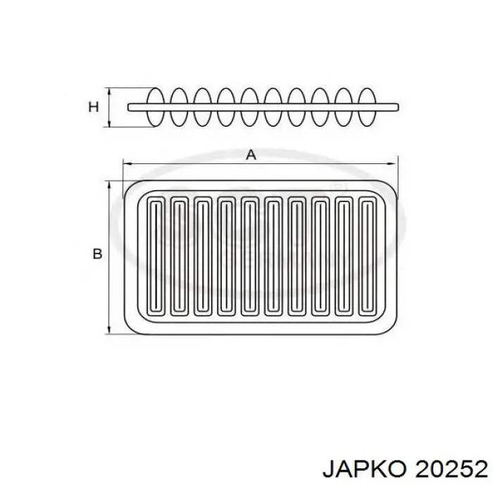 Купити 20252 Japko Автомобільний фільтр повітря