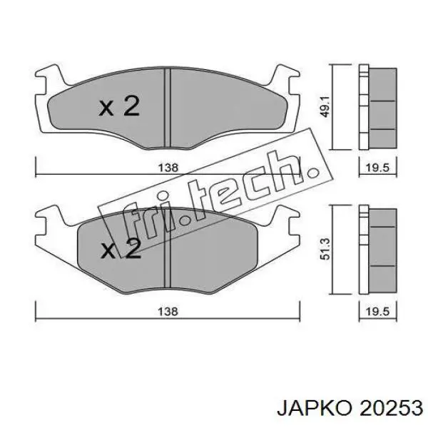 Елемент повітряного фільтра Japko 20253 ціна, від 6.69 USD