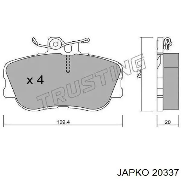 Повітряний фільтр 20337 Japko