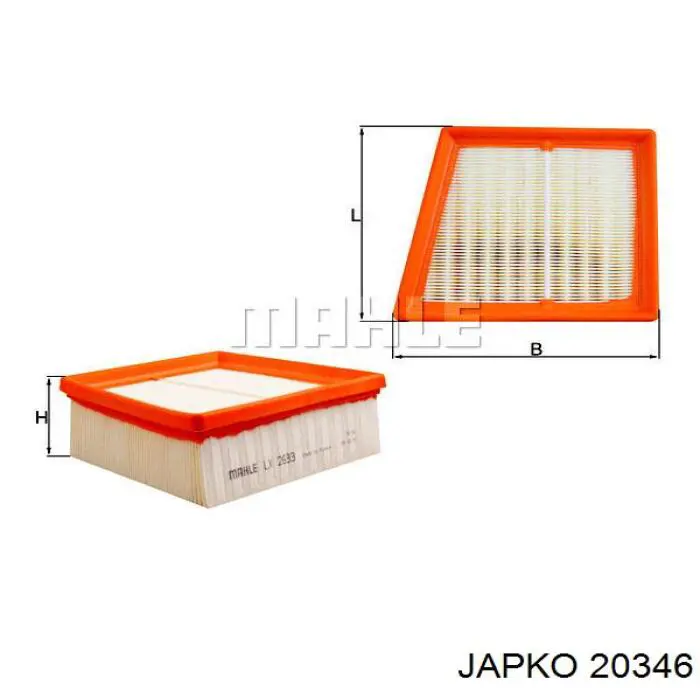 Елемент повітряного фільтра Japko 20346 ціна, від 4.81 USD
