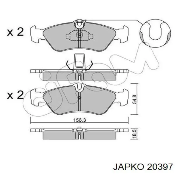 Елемент повітряного фільтра Japko 20397 ціна, від 4.42 USD