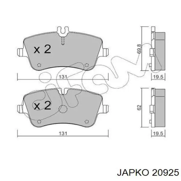 Повітряний фільтр 20925 Japko