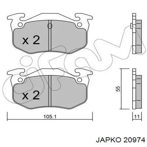 Фільтр повітряний 20974 Japko