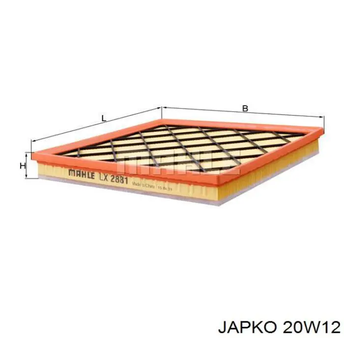 20W12 Japko Повітряний фільтр двигуна