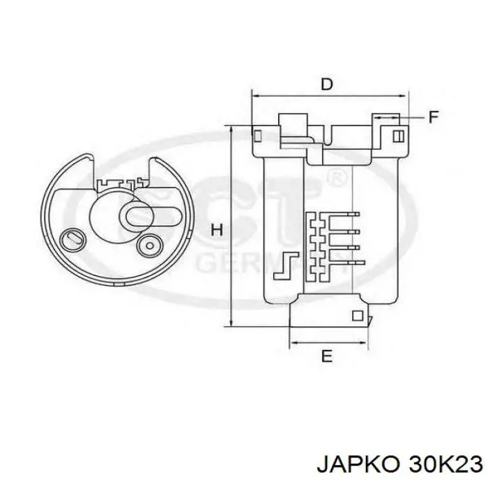 Фільтр паливний Japko 30K23