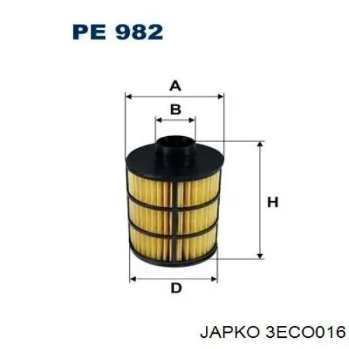 Фільтр тонкого очищення палива Japko 3ECO016 ціна, від 4.28 USD