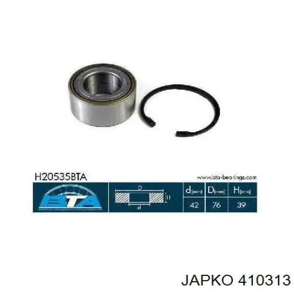Купити 410313 Japko Підшипник ступиці передньої