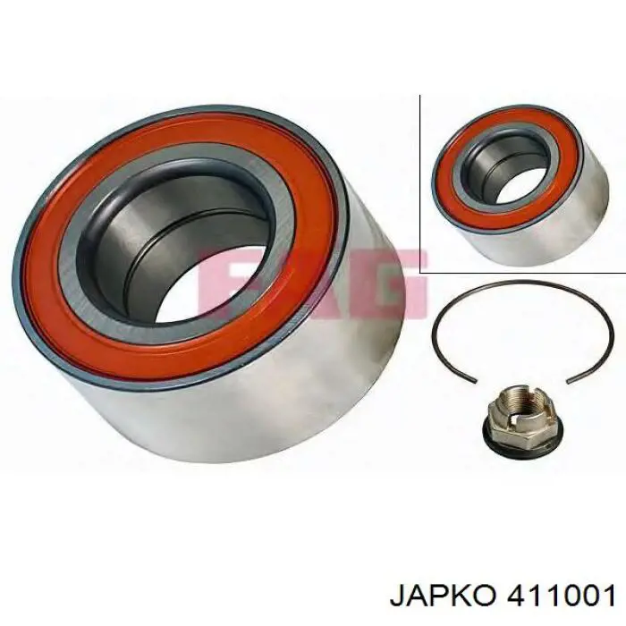 Комплект підшипник маточини передньої Japko 411001 ціна, від 16.45 USD