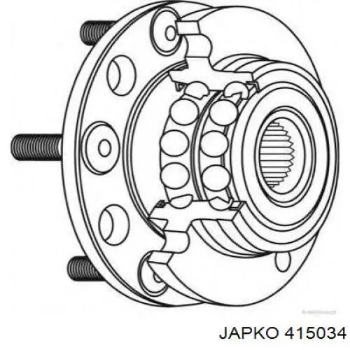 Маточина переднього колеса Japko 415034