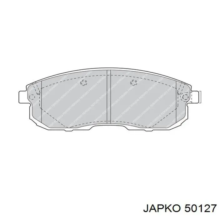 Купити 50127 Japko Колодки гальмівні передні, дискові