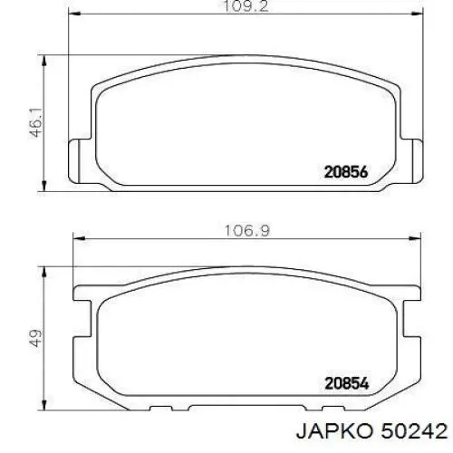 Гальмівні колодки Toyota 446512070 ціна, від 15.11 USD