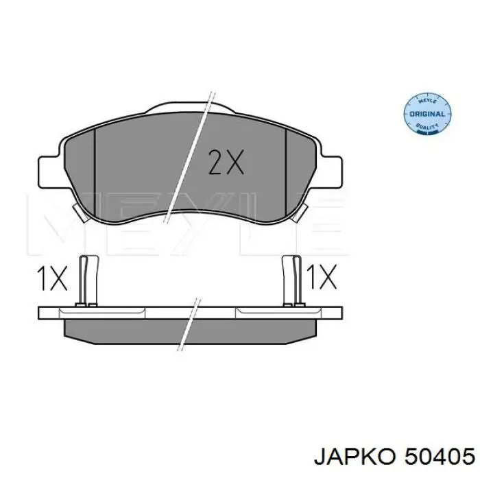 Купити 50405 Japko Колодки гальмівні передні, дискові