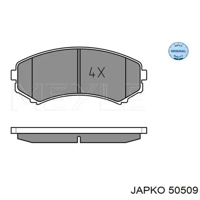 50509 Japko колодки гальмівні передні, дискові