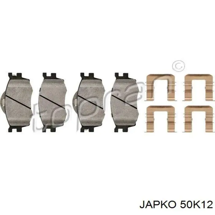 Гальмівні колодки Japko 50K12 ціна, від 17.83 USD