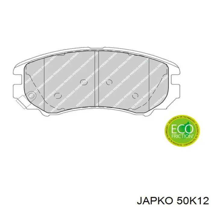 Купити 50K12 Japko Колодки гальмівні передні, дискові