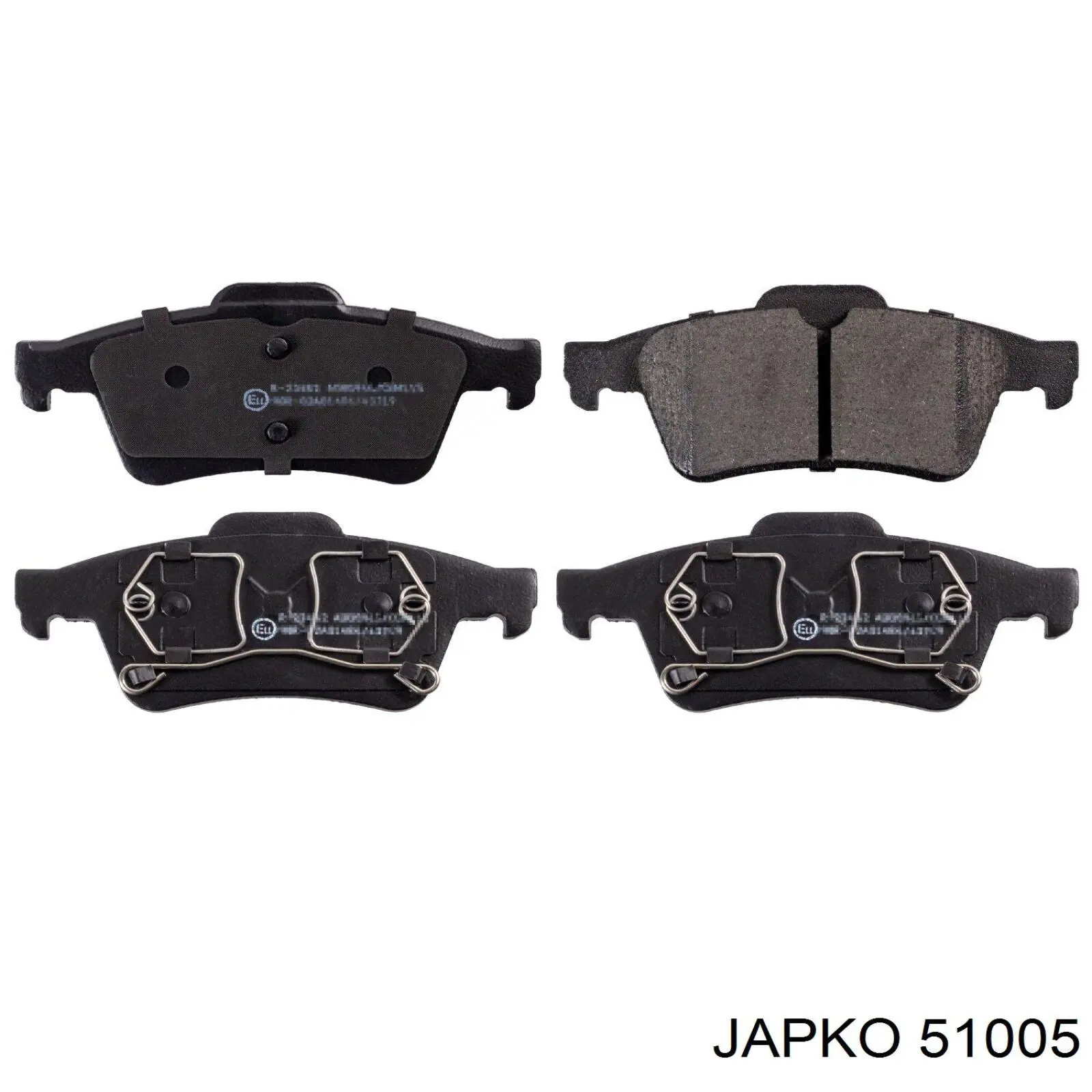 51005 Japko колодки гальмові задні, дискові