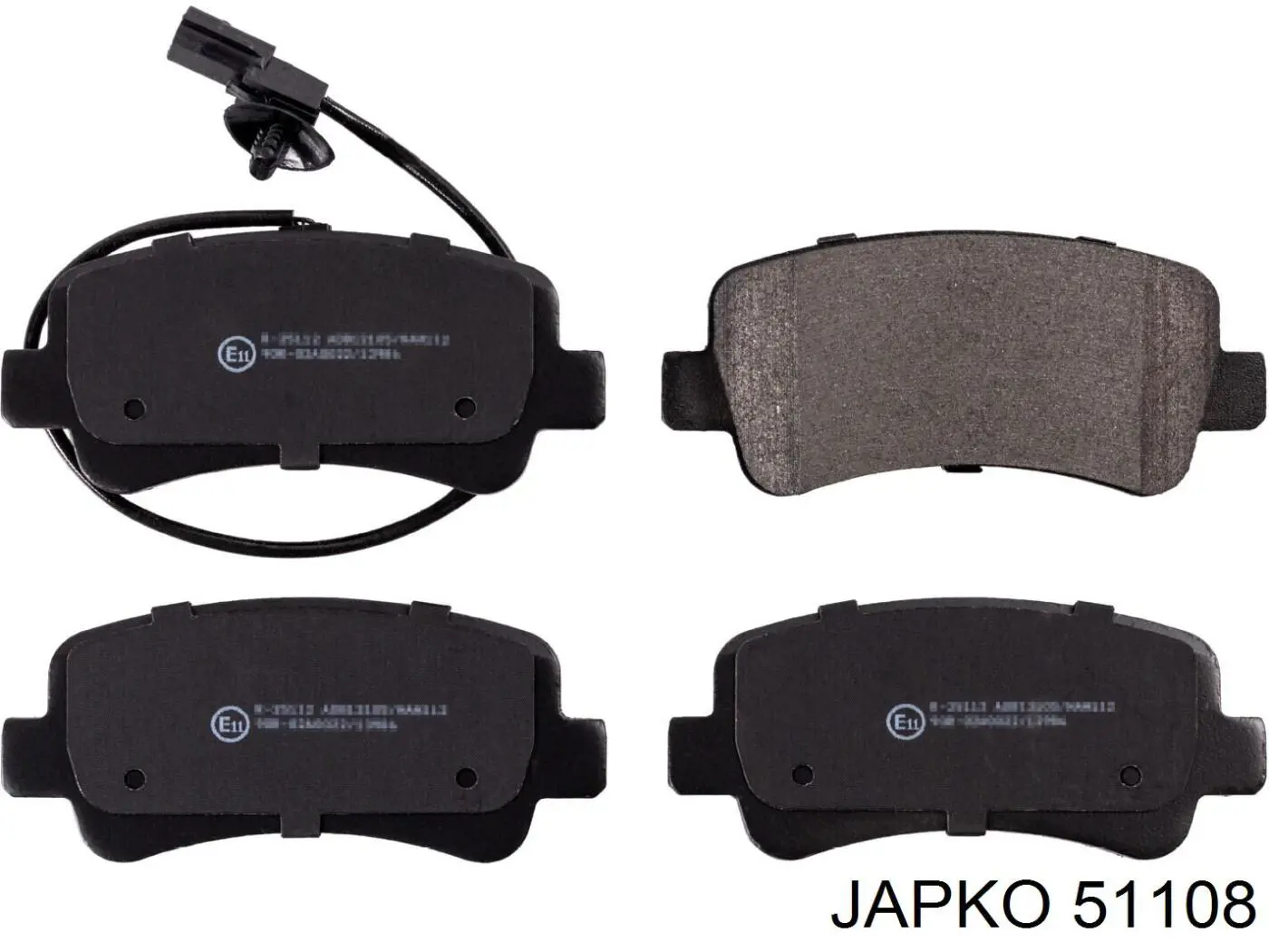 51108 Japko Колодки гальмівні задні, дискові