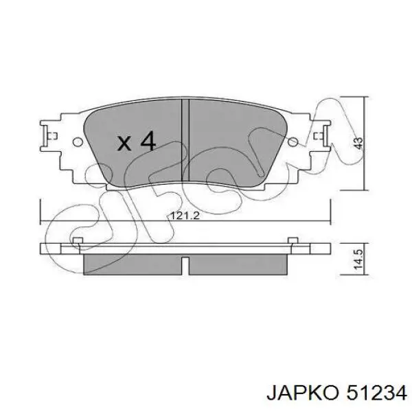 Купити 51234 Japko Задні колодки