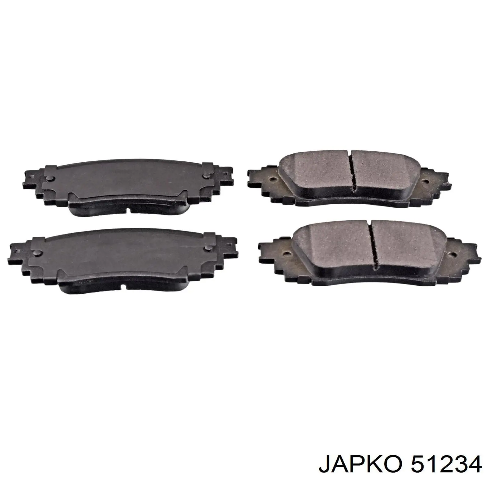 51234 Japko Колодки гальмівні задні, дискові