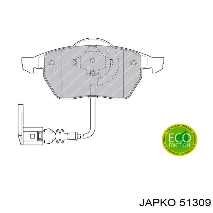 Задні гальмівні колодки Japko 51309 ціна, від 18.24 USD
